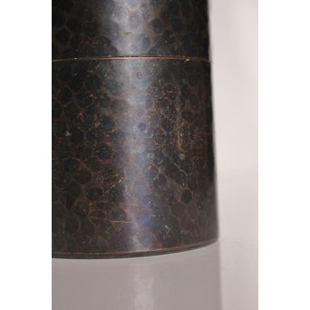 玉川堂 紫金色鎚肌銅製 湯沸 建水 茶筒 セット  K497　 