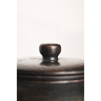 玉川堂 紫金色鎚肌銅製 湯沸 建水 茶筒 セット  K497　 