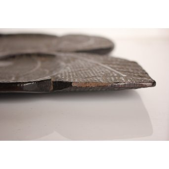 紫檀風唐木蕪型煎茶盆/香盆　K504 