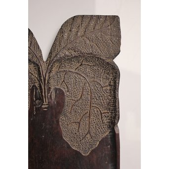 紫檀風唐木蕪型煎茶盆/香盆　K504 