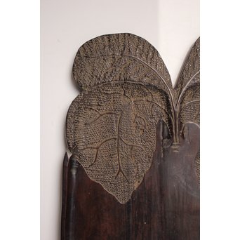 紫檀風唐木蕪型煎茶盆/香盆　K504 