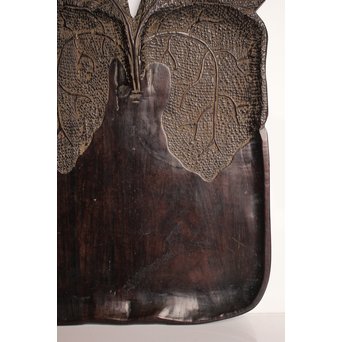 紫檀風唐木蕪型煎茶盆/香盆　K504 