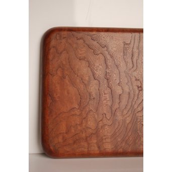 大野 昭和斎 桑葡萄杢香盆/煎茶盆  K507 