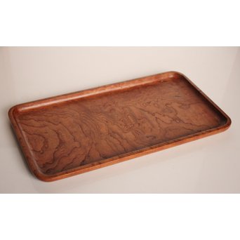 大野 昭和斎 桑葡萄杢香盆/煎茶盆  K507 