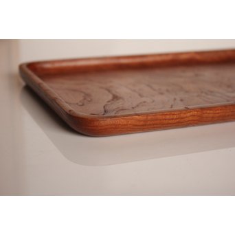 大野 昭和斎 桑葡萄杢香盆/煎茶盆  K507 