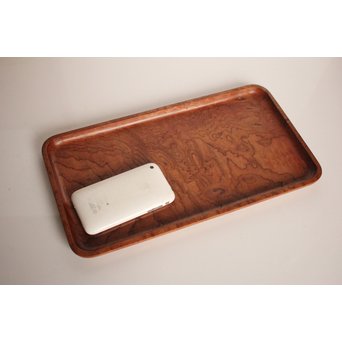 大野 昭和斎 桑葡萄杢香盆/煎茶盆  K507 