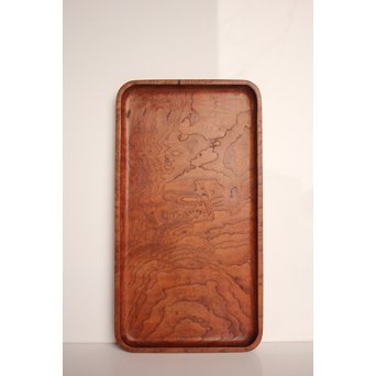 大野 昭和斎 桑葡萄杢香盆/煎茶盆  K507 