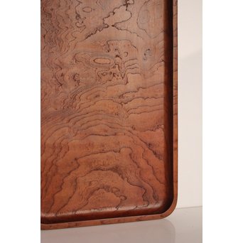 大野 昭和斎 桑葡萄杢香盆/煎茶盆  K507 