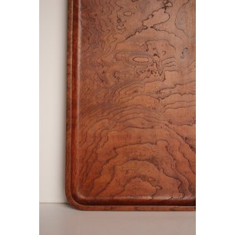 大野 昭和斎 桑葡萄杢香盆/煎茶盆  K507 