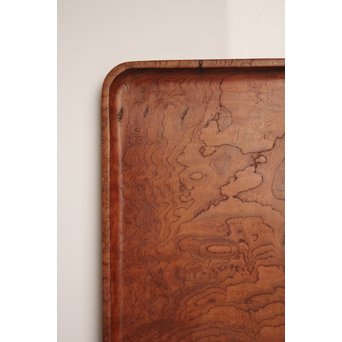 大野 昭和斎 桑葡萄杢香盆/煎茶盆  K507 