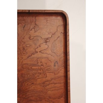 大野 昭和斎 桑葡萄杢香盆/煎茶盆  K507 