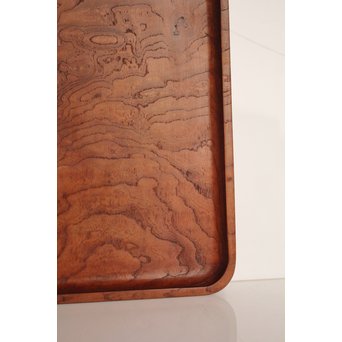 大野 昭和斎 桑葡萄杢香盆/煎茶盆  K507 