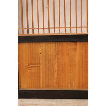 黒枠2層ケンドン式障子戸 2枚1組　F191 腰板は桐　少し虫痕