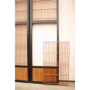 黒枠2層ケンドン式障子戸 2枚1組　F191 ケンドン式で外れます