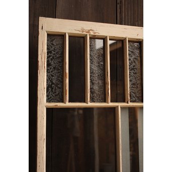 細分化ガラスの白い小型ガラス戸 2枚1組　D157 