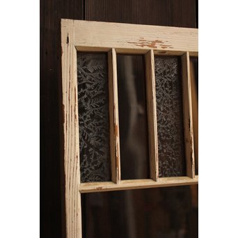 細分化ガラスの白い小型ガラス戸 2枚1組　D157 