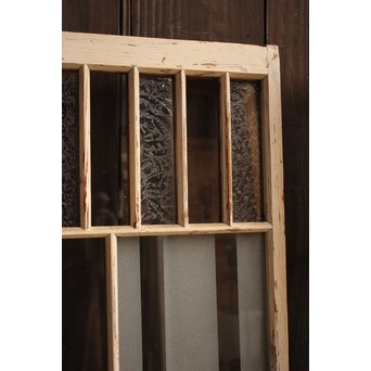 細分化ガラスの白い小型ガラス戸 2枚1組　D157 