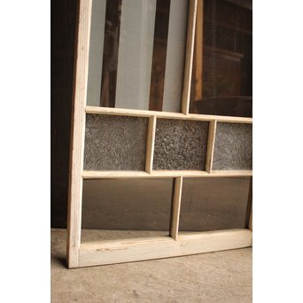 細分化ガラスの白い小型ガラス戸 2枚1組　D157 