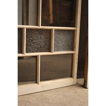 細分化ガラスの白い小型ガラス戸 2枚1組　D157 