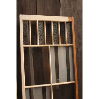 細分化ガラスの白い小型ガラス戸 2枚1組　D157 