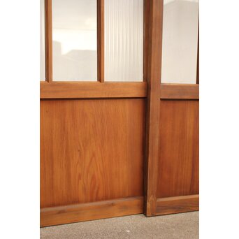 モールとクリアガラスの市松ガラス戸 4枚1組　GD1040 