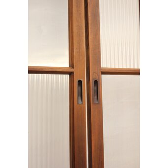 モールとクリアガラスの市松ガラス戸 4枚1組　GD1040 