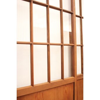 モールとクリアガラスの市松ガラス戸 4枚1組　GD1040 