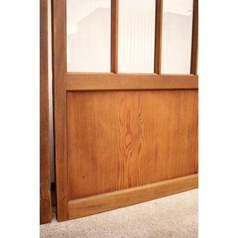 モールとクリアガラスの市松ガラス戸 4枚1組　GD1040 