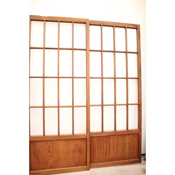 モールとクリアガラスの市松ガラス戸 4枚1組　GD1040 