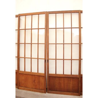 モールとクリアガラスの市松ガラス戸 4枚1組　GD1040 