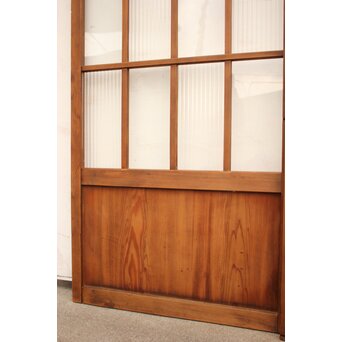 モールとクリアガラスの市松ガラス戸 4枚1組　GD1040 