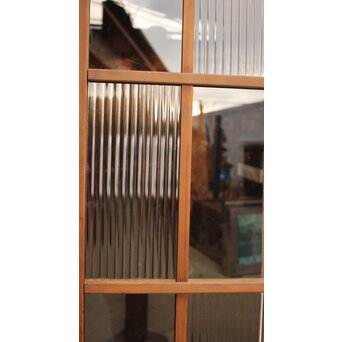 モールとクリアガラスの市松ガラス戸 4枚1組　GD1040 