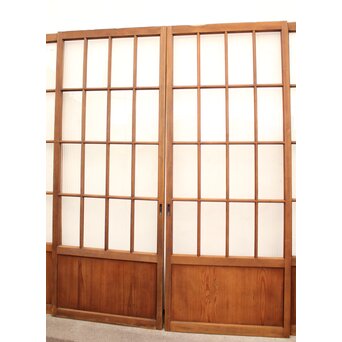 モールとクリアガラスの市松ガラス戸 4枚1組　GD1040 