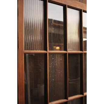 モールとクリアガラスの市松ガラス戸 4枚1組　GD1040 