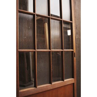 モールとクリアガラスの市松ガラス戸 4枚1組　GD1040 