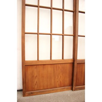 モールとクリアガラスの市松ガラス戸 4枚1組　GD1040 