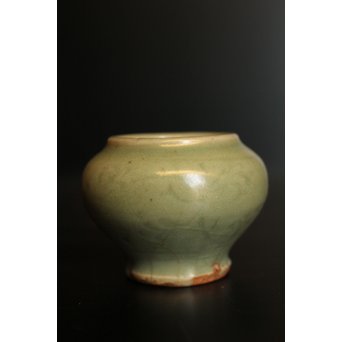 中国陶磁 天龍寺青磁 元~明 茶入　K514 