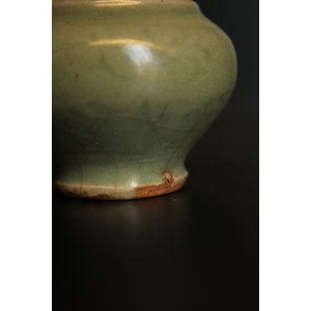 中国陶磁 天龍寺青磁 元~明 茶入　K514 