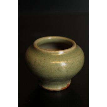 中国陶磁 天龍寺青磁 元~明 茶入　K514 