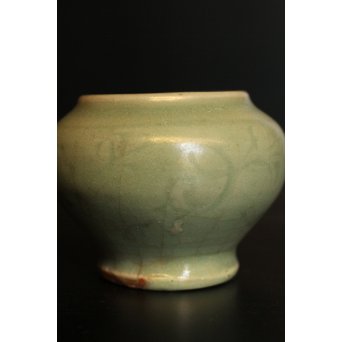 中国陶磁 天龍寺青磁 元~明 茶入　K514 