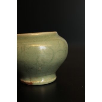 中国陶磁 天龍寺青磁 元~明 茶入　K514 