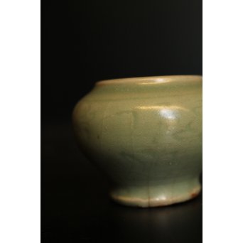 中国陶磁 天龍寺青磁 元~明 茶入　K514 