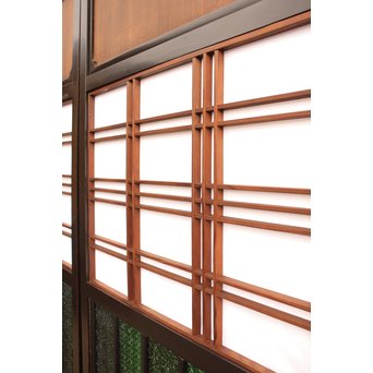 稀少緑色オニダイアガラスの障子戸 2枚1組  GD1042Y 