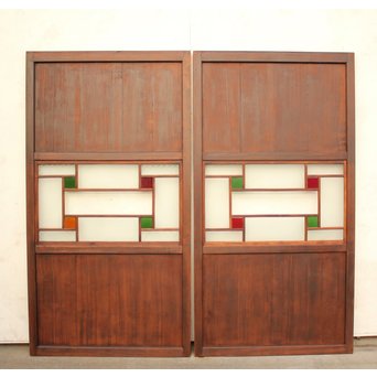 細分色ガラス建具 2枚1組　GD1043