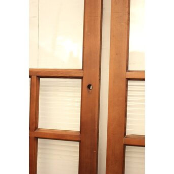 紫と緑色ガラスの建具 2枚1組　GD1046Y 