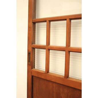 紫と緑色ガラスの建具 2枚1組　GD1046Y 