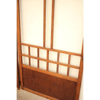 紫と緑色ガラスの建具 2枚1組　GD1046Y 