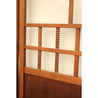 紫と緑色ガラスの建具 2枚1組　GD1046Y 