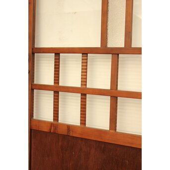 紫と緑色ガラスの建具 2枚1組　GD1046Y 