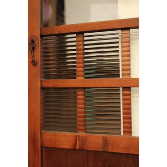 紫と緑色ガラスの建具 2枚1組　GD1046Y 